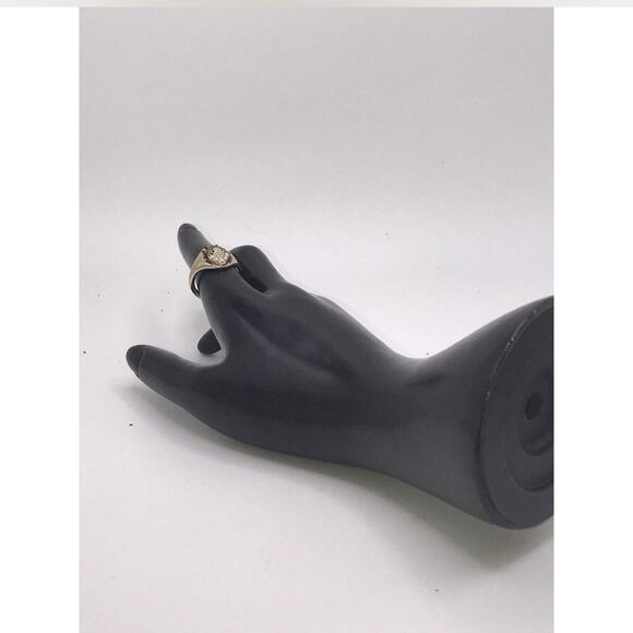 Swarovski Crystal Scarab Yellow Gold Signet Ring Adjustable 8-9 58-60 - Picture 3 of 8